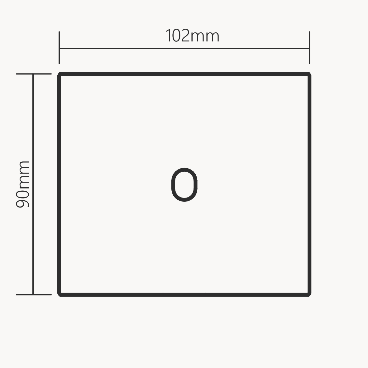 Vectis Square Întrerupător simplu