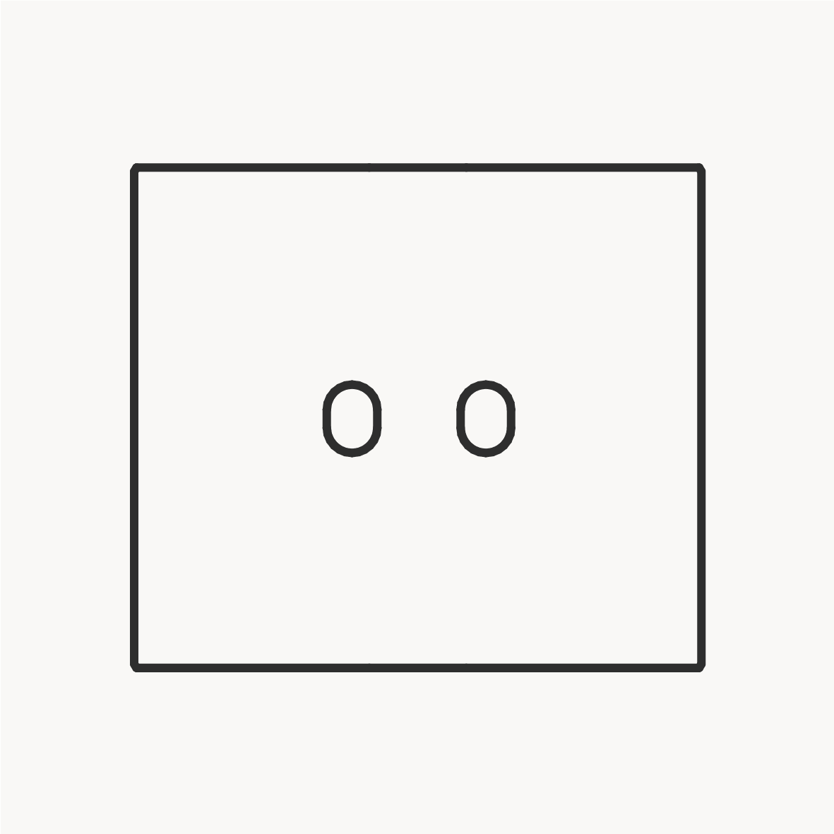 Vectis Square  Întrerupător dublu