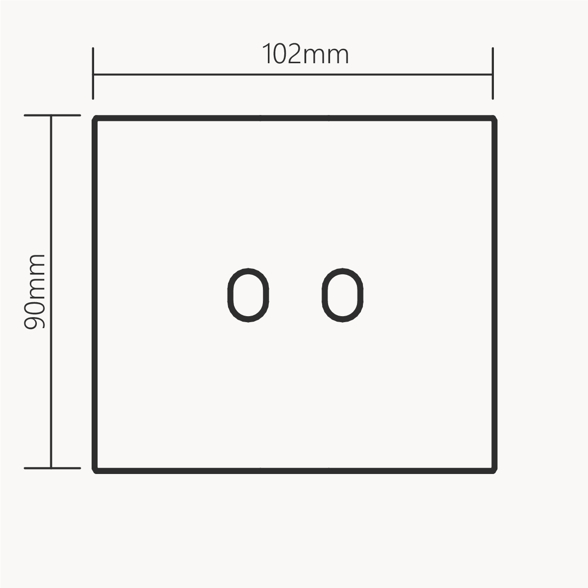 Vectis Square  Întrerupător dublu