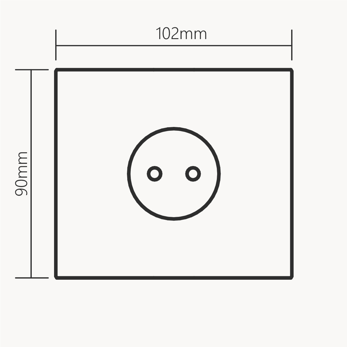 Vectis Square Priză simplă