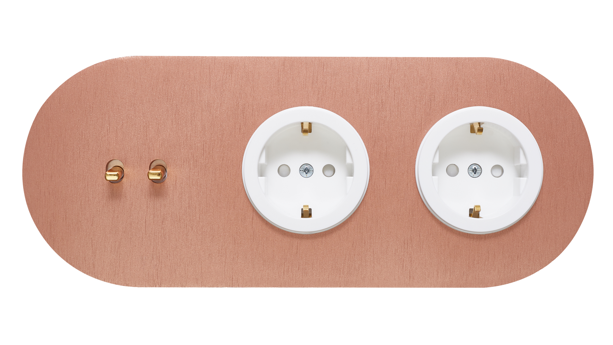 Rama aparataj cu 3 modulecu doua prize si un intrerupator dublu