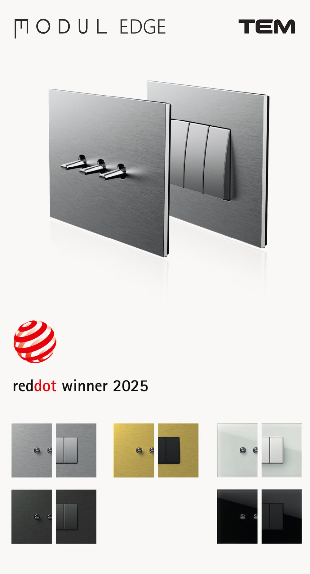 intrerupator modular italian doza patrata tem modul edge finisaj argintiu comutator vintage